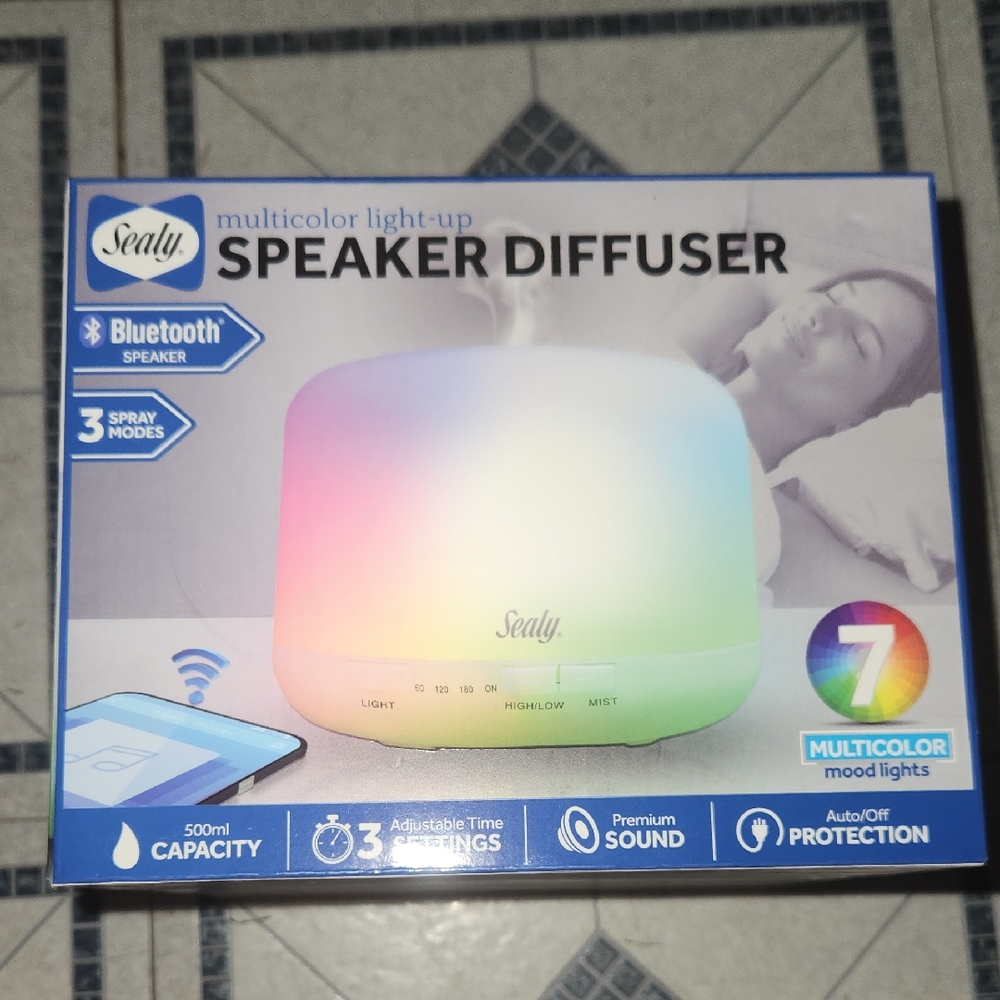 Blue and Green Portable Bluetooth Speaker with LED Lighting